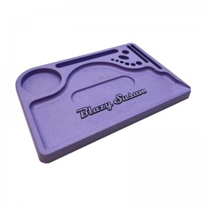 Blazy Susan Hemp Plastic Rolling Trays 12 x 8"